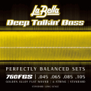 La Bella Deep Talkin' Bass Gold Flats Standard 45-105 4-str 760FGS - Struny do gitary basowej
