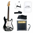 V-TONE ESST39 BK - gitara elektryczna ZESTAW