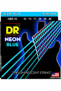 DR NBE 10-46 NEON BLUE - Struny powlekane do gitary elektrycznej