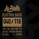 La Bella Electric Bass RX Series Nickel 40-118 5-str RX-N5A - Struny do gitary basowej
