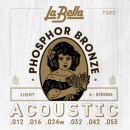 La Bella Acoustic Phosphor Bronze Light 12-53 7GPZ - Struny do gitary akustycznej