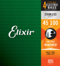 Elixir struny do gitary basowej NANOWEB stalowe 45-100 4-str
