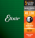 Elixir 14202 Light 45-130 - struny do gitary basowej 5 str.
