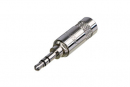 HICON NYS231 - Metalowy wtyk mini jack 3,5 mm stereo TRS, prosty