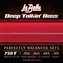 La Bella Deep Talkin' Bass White Nylon Tape Wound Light 50-105 4-str 750T - Struny do gitary basowej