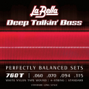 La Bella Deep Talkin' Base White Nylon Tape Wound Standard 60-115 4-str 760T - Struny do gitary basowej