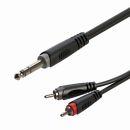 Roxtone SAYC110L1 - Kabel audio Jack 6.3mm stereo / 2 x RCA 3m