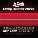 La Bella Deep Talkin' Bass Flats Mustang Short Scale Thru Body 43-104 4-str 760F-MUS - Struny do gitary basowej