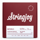 Stringjoy NB1254 struny do gitary akustycznej NATURALS Phosphor Bronze 12-54