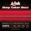La Bella Deep Talkin' Bass Flats Light 43-104 4-str 760FL - Struny do gitary basowej