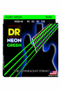 DR NGB 45-105 NEON GREEN BASS - Struny powlekane do basu
