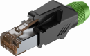 Roxtone RJ45C5E-PH-GN - Wtyk typu RJ45 z osłoną