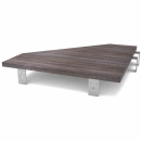 GLORIOUS Modular Side Rack Adapter Walnut - Blat łączący biurka