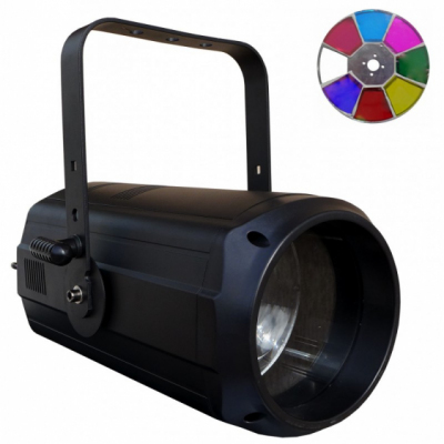 PG LED Reflektor Par 200W COB biały + tarcza kolorów ZOOM