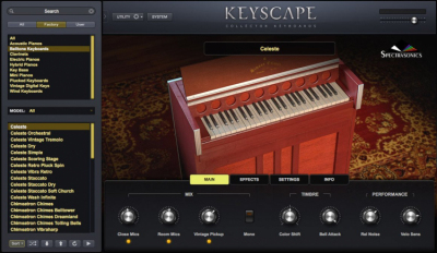 Spectrasonics KEYSCAPE - zestaw brzmień instrumentów klawiszowych