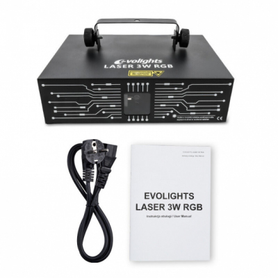 EVOLIGHTS LASER 3W RGB - Estradowe oświetlenie laserowe