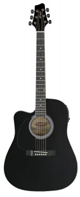 Stagg SW 203 CUTU LH BK - gitara elektro-akustyczna, leworęczna-1362