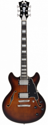 D'Angelico Premier Mini DC Brown Burst - Gitara elektryczna