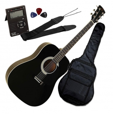 Soundsation AGPKG100BK Pack - gitara akustyczna plus zestaw akcesoriów-4575