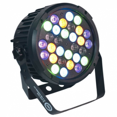 LIGHT4ME BLACK PAR 30x3W RGBA-UV LED - reflektor LED
