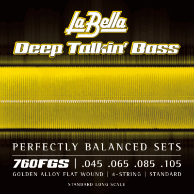 La Bella Deep Talkin' Bass Gold Flats Standard 45-105 4-str 760FGS - Struny do gitary basowej