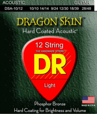 DR DSA 12/10-48 DRAGON SKIN struny powlekane do gitary akustycznej (12)