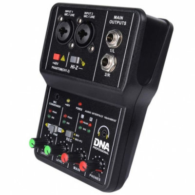 DNA MIX 2 -  mikser analogowy 2-kanałowy Z interfejs audio USB