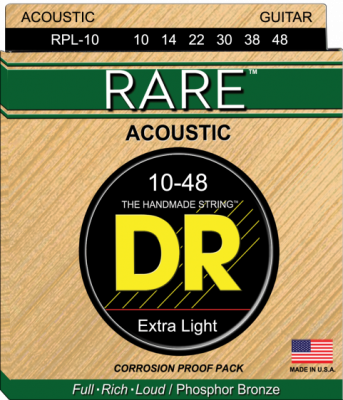 DR struny do gitary akustycznej RARE 10-48