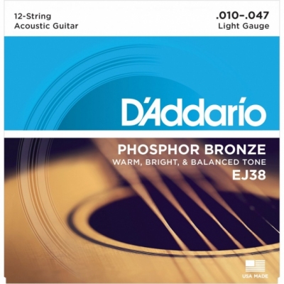 D'Addario EJ38 10-47 - struny do gitary akustycznej 12-str