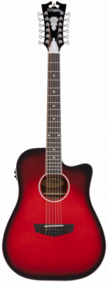 D'angelico Premier Bowery 12 LS Cherry Burst - gitara elektroakustyczna 12-strunowa