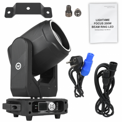 LIGHT4ME FOCUS 200W BEAM RING LED - Głowica ruchoma LED