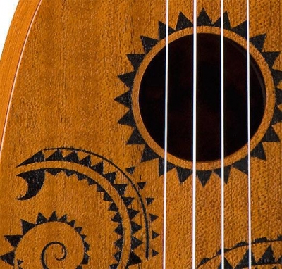 Luna Mahogany Tattoo Soprano Pineaple - ukulele sopranowe-2750