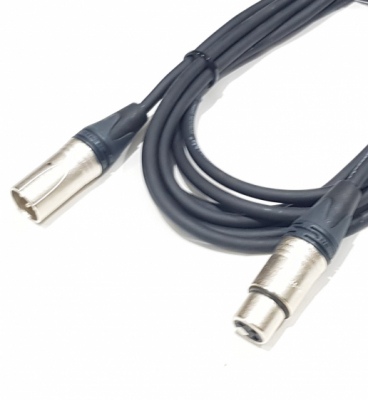 LINK Microphone cable, Neutrik XLR 3 silver/silver, 3m - kabel mikrofonowy, Neutrik XLR 3 srebrny