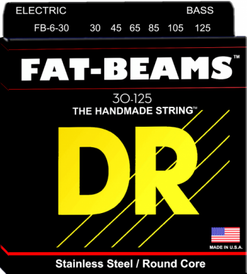 DR struny do gitary basowej FAT-BEAM stalowe 30-125 6-str