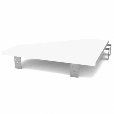 GLORIOUS Modular Side Rack Adapter White - Blat łączący biurka