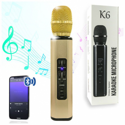 NN KM6 - mikrofon bezprzewodowy karaoke z Bluetooth oraz głośnikiem