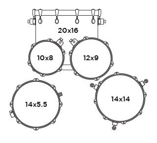 MAPEX ARMORY AR504S UM - ZESTWA PERKUSYJNY SHELLSET