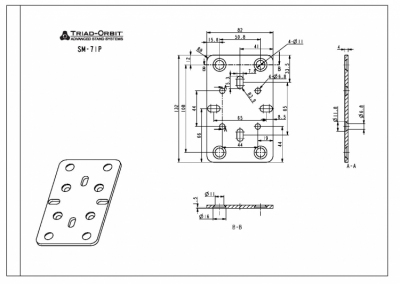 Triad Orbit SM-7IP - Płytka do montażu głośnika JBL 705P/ 708P