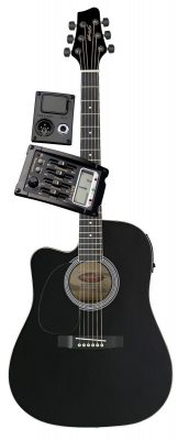 Stagg SW 203 CUTU LH BK - gitara elektro-akustyczna, leworęczna-1363