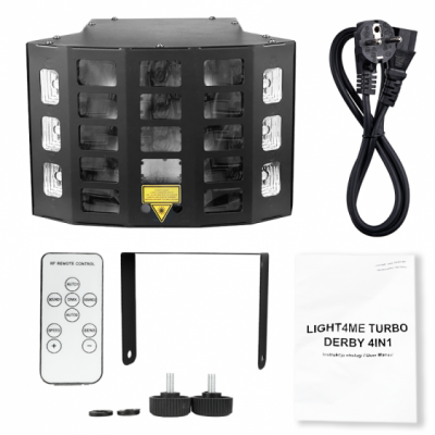 LIGHT4ME TURBO DERBY 4IN1 - multiefekt świetlny LED RGBW-UV