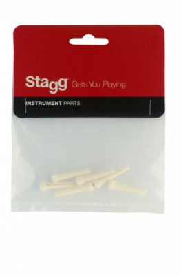 Stagg SP-PIWS-WH - zestaw kołków do mostka gitary akustycznej