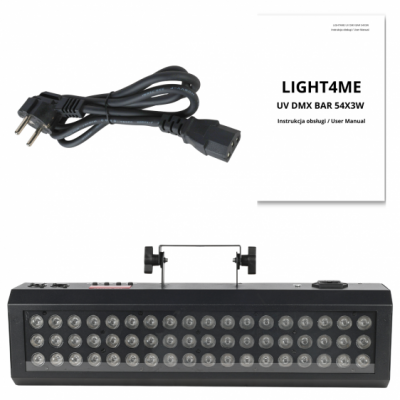 LIGHT4ME UV DMX BAR 54X3W - Efekt oświetleniowy