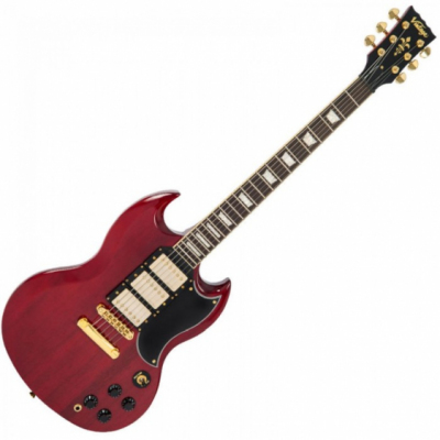 Vintage VS63CR - Electric Guitar Cherry Red