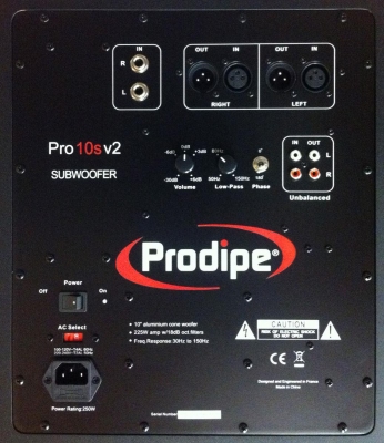 Prodipe Pro10s v2 - aktywne monitory studyjne, subbas-4403