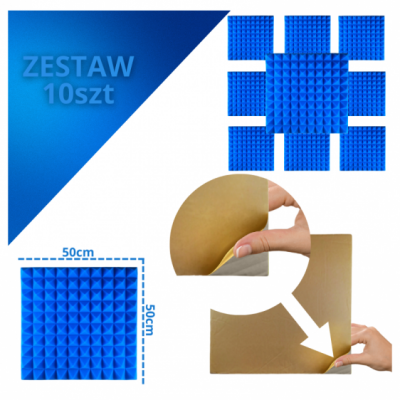 DNA AM2 BL - zestaw 10 szt. paneli akustycznych