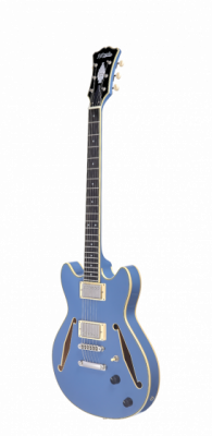D'Angelico Excel Mini DC Tour Solid Slate Blue - gitara elektryczna