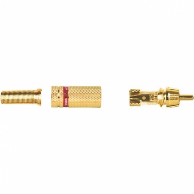 Proel MRCA30RD - RCA męskie,końcówka złocona sprężynka
