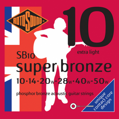 Rotosound SB10 [10-50] brąz fosforowy struny do gitary akustycznej