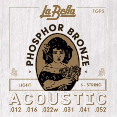 La Bella Acoustic Phosphor Bronze Light 12-52 7GPS - Struny do gitary akustycznej