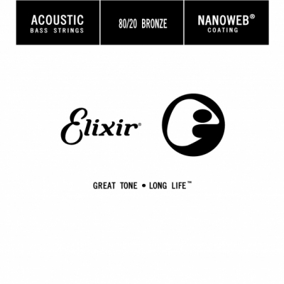 Elixir struna do gitary basowej akustycznej NANOWEB 80/20 Bronze .080